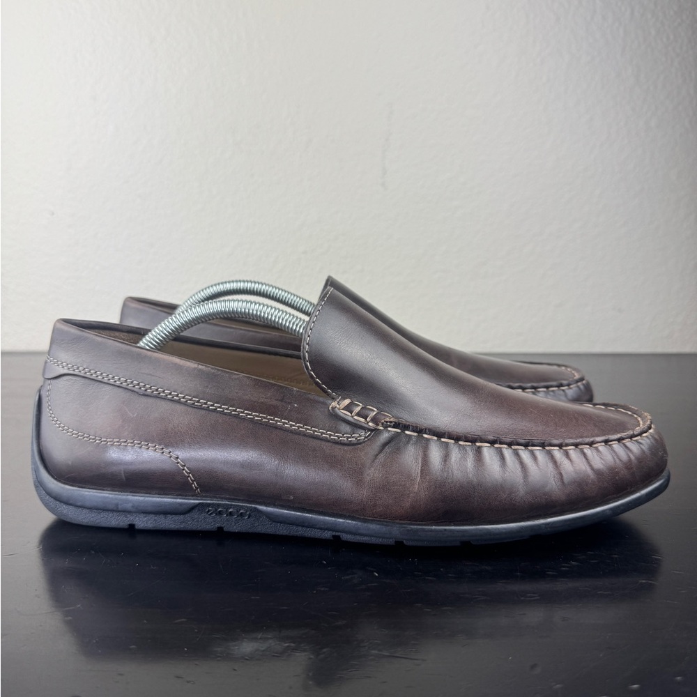 ECCO Classic Moc 2.0 Slip-On Brown Driving Loafers Men's Size EU 43